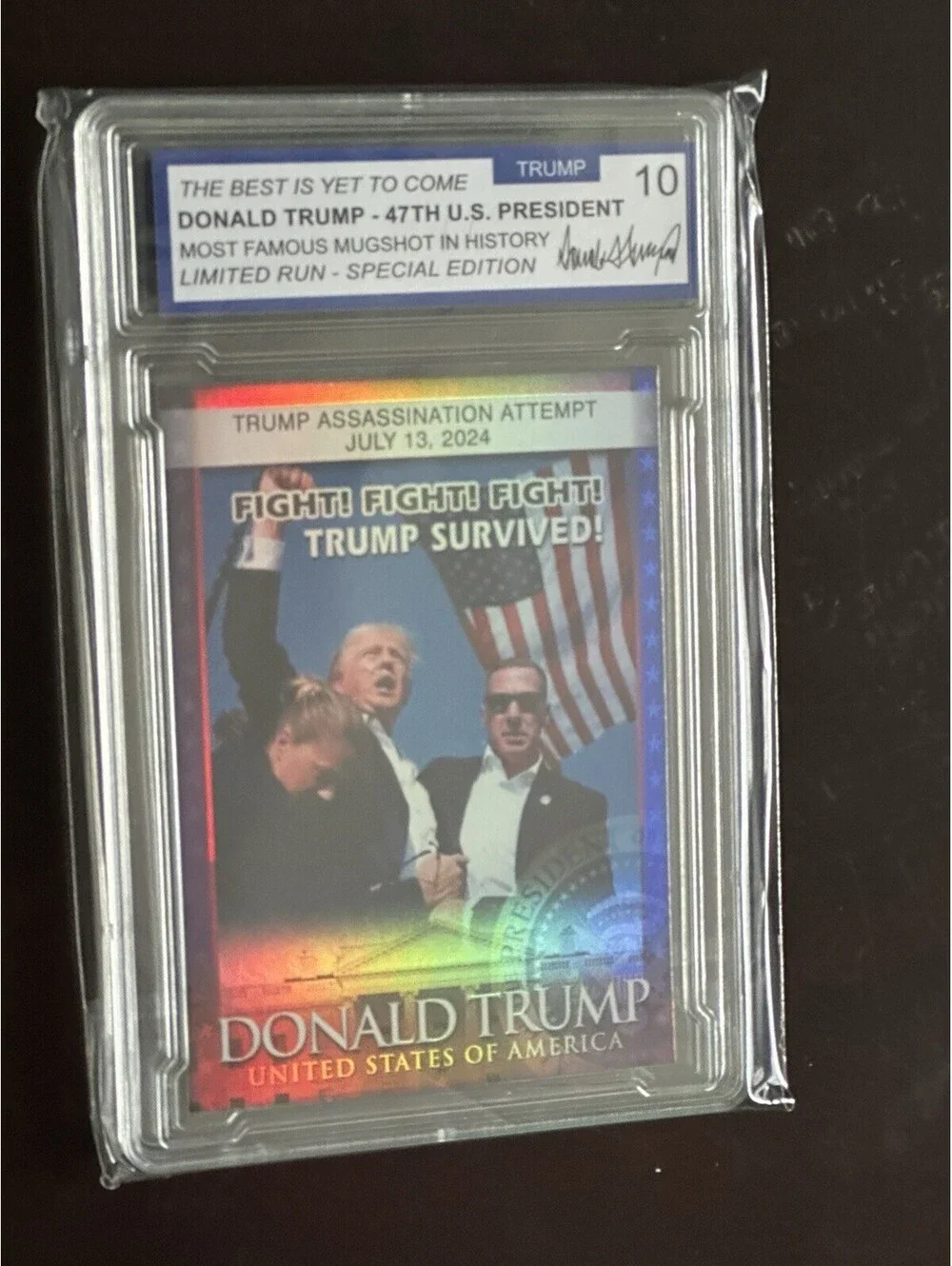DONALD TRUMP - Assassination Attempt - Fight! - 2024 Card